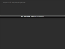 Tablet Screenshot of deepvoicemastery.com